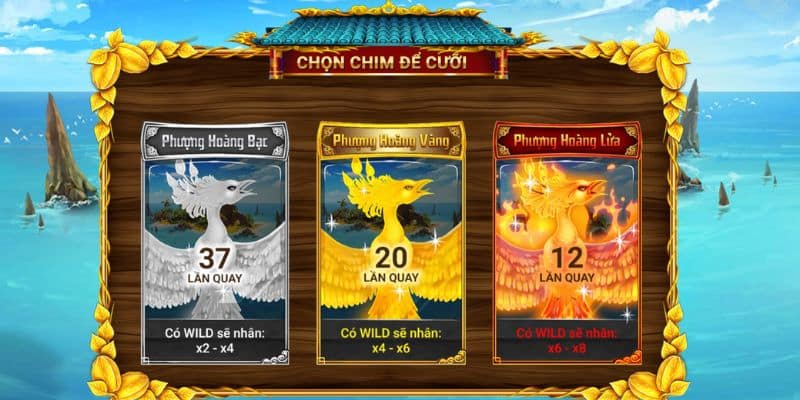 Ba loại biểu tượng với số lượt quay miễn phí khác nhau