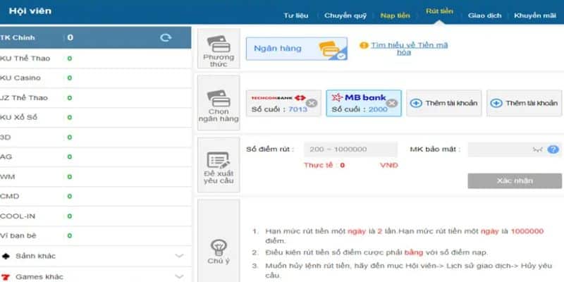 Lựa chọn phương tiện rút tiền thích hợp 