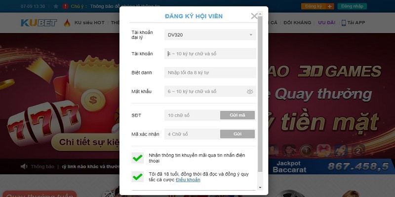 Biểu mẫu đăng ký KUBET trên PC Biểu mẫu đăng ký KUBET trên PC