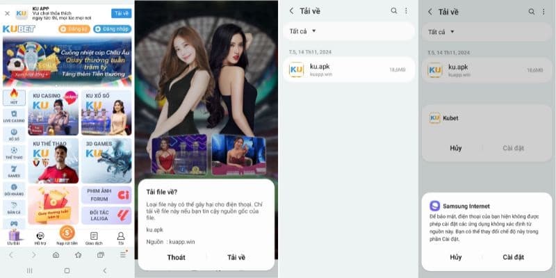 Với vài bước đơn giản bạn đã hoàn thành tải app KUBET cho Android